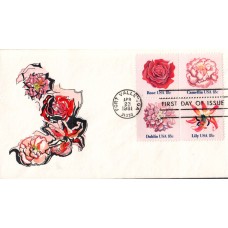 #1876-79 Flowers Watercolors FDC