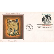 #1753 French Alliance Western Silk FDC