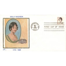 #1822 Dolley Madison Western Silk FDC