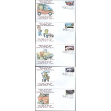 #3931-35 Sporty Cars of the 1950s Wile FDC Set