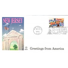 #3725 Greetings From New Jersey Wilson FDC