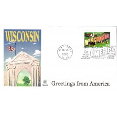 #3744 Greetings From Wisconsin Wilson FDC